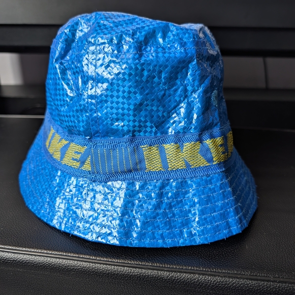 IKEA KNORVA Bucket Hat Blue Yellow FRAKTA Bag Recycled Tote Material One Size - Picture 2 of 4